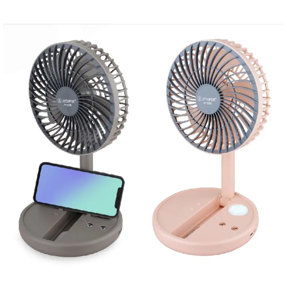 Picture of JYSUPER JY-2215 Rechargeable Strong Wind 4000mAh Battery Three Modes Foldable Fan With LED Light