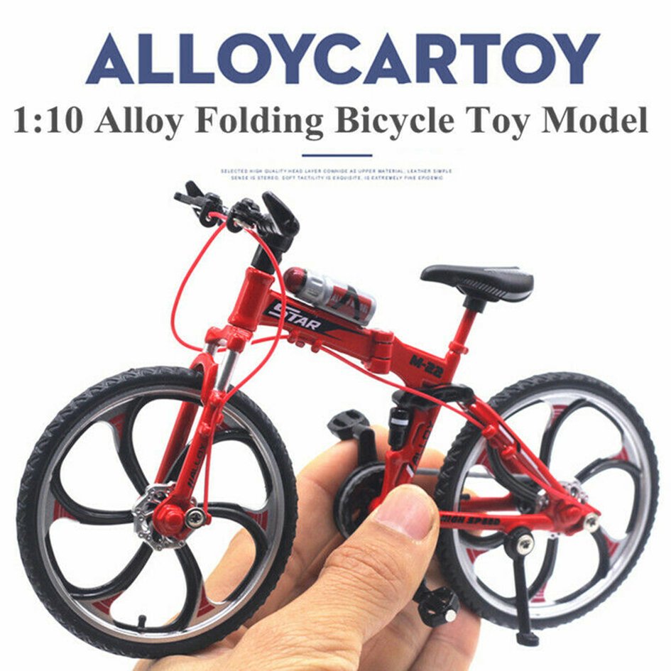 Picture of Simulation Toy Bicycle Model Children's Mini Metal Car Single-Pole Finger Bicycle Red Color - Imran Fashion Hut