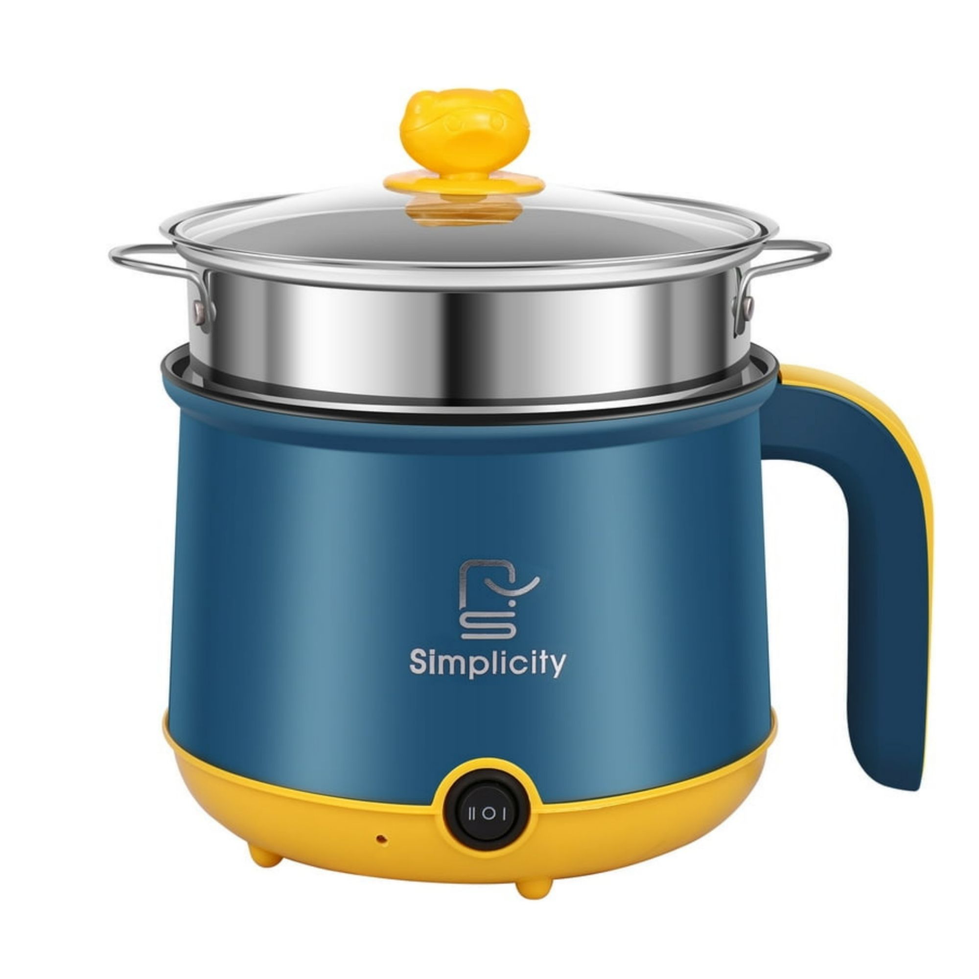 Picture of Simplicity Electric Rice Cooker Samll Multi Cooker Hot Pot Steamer Personal Electric Hot Pot with Stainless Steel Steamer Portable Travel Cooker Multipurpose portable Electric Cooking Pot / Rice Cooker 1.8Liter - Imran Fashion Hut