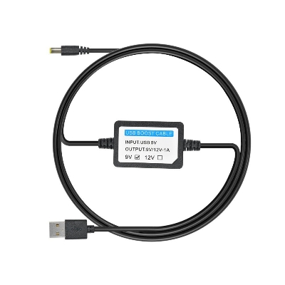 Picture of DC-DC 5V to 9V 12V 1A Step Up Boost Line USB Booster Power Converter Adapter Module USB DC Cord Plug 5.5×2.1mm Wire length 1.3M
