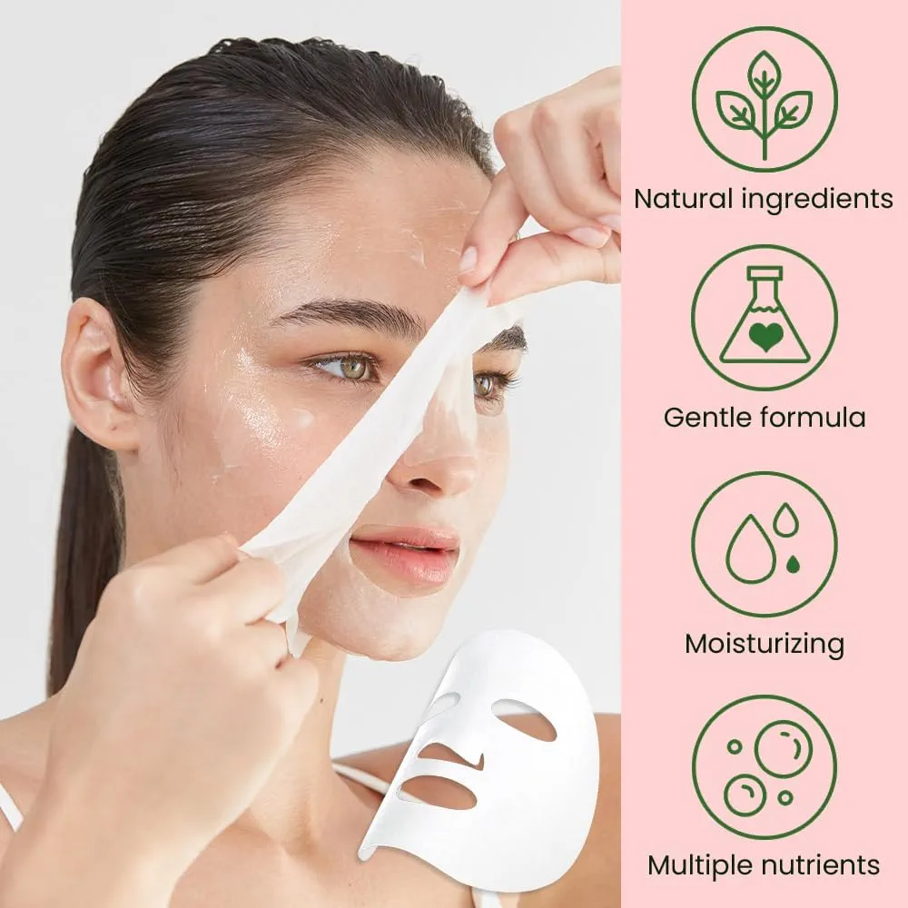Picture of BIOAQUA plant fruit mask hydrating moisturizing skin color skin care face Sheet Mask- 25g/Each