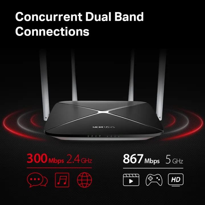 Picture of Mercusys AC12 AC1200 Dual Band Wireless Router with Multi-Mode - Imran Fashion Hut