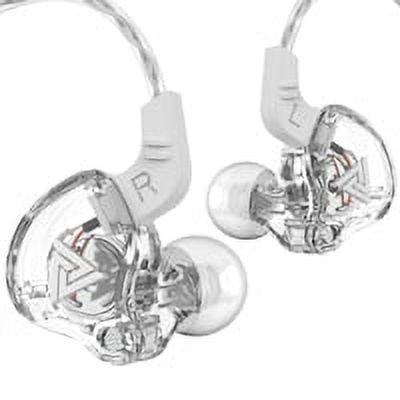 Picture of Qkz ak6 Gaming Earbuds with mic,Universal 3.5mm HiFi Sport Headphones in Ear Earphone for Running with Microphone Headset Music Earbuds Mic + Transparent White