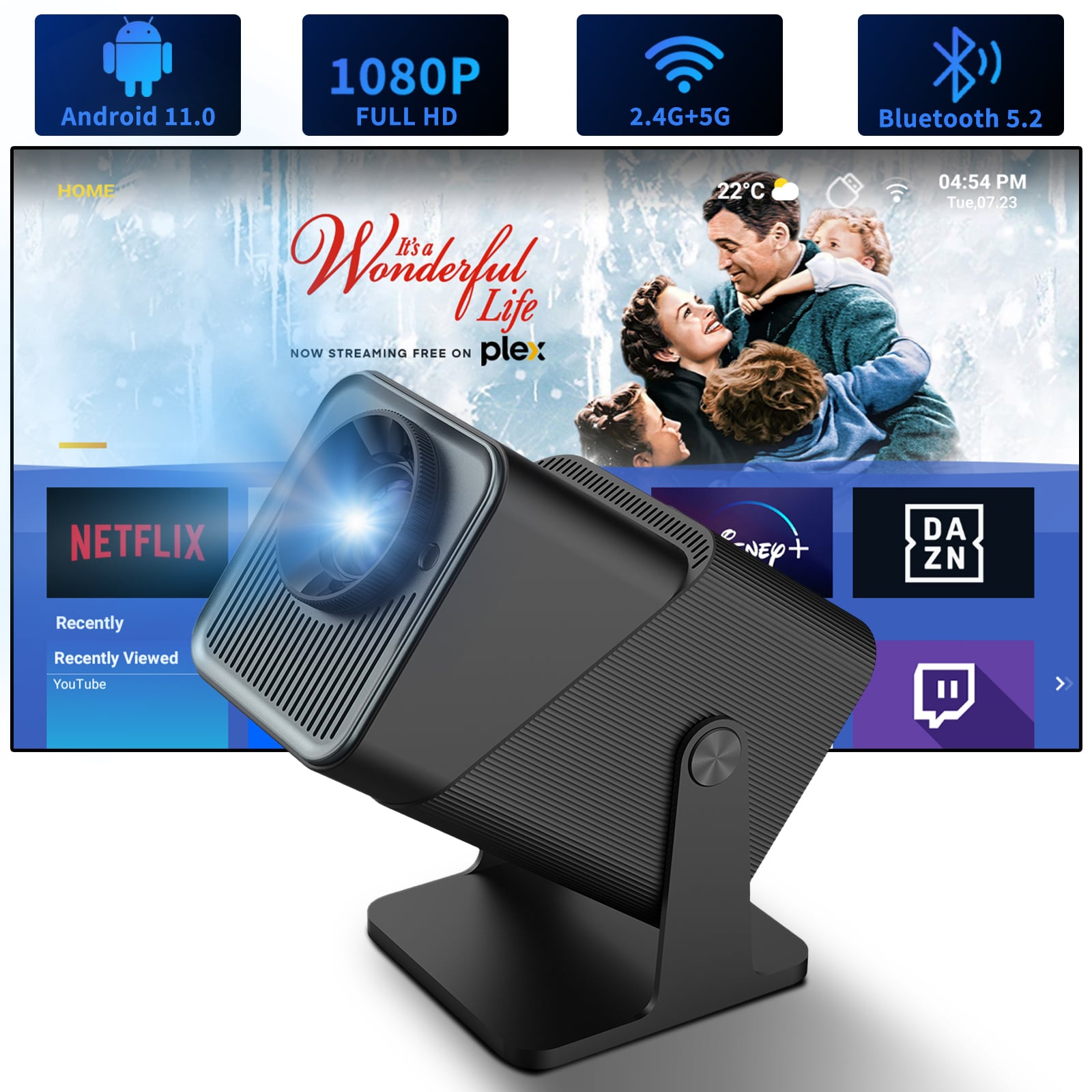 Picture of Z10 Smart Portable Small Projector Android 11 Full HD Screen Projection Movie 1080P Mini LED Home  Video Projectors