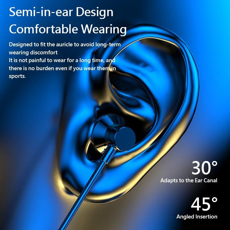 Picture of C12 Magnetic Neckband 5.2 Earbuds Long Standby Sports Music Earphones HiFi Sound Headphones Support TF Card Output Bluetooth Headphone