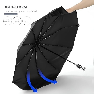 Picture of 12 Ribs Heavy Duty BMW Umbrellas For Rain Windproof Automatic Open Umbrella Compact Extra Large Chhataa