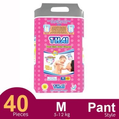 Picture of THAI PANT STYLE BABY DIAPERS M (7-12KG)- 40PCS