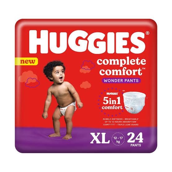 Picture of Huggies Wonder Pants (Bubble Bed) Baby Diaper XL(12-17 Kg) - 24 pcs