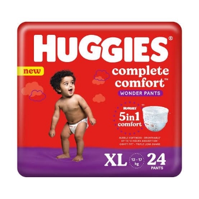 Picture of Huggies Wonder Pants (Bubble Bed) Baby Diaper XL(12-17 Kg) - 24 pcs