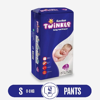 Picture of Twinkle Disposable Baby Diaper Pant - S Size (Upto 8kg) - 42 pcs
