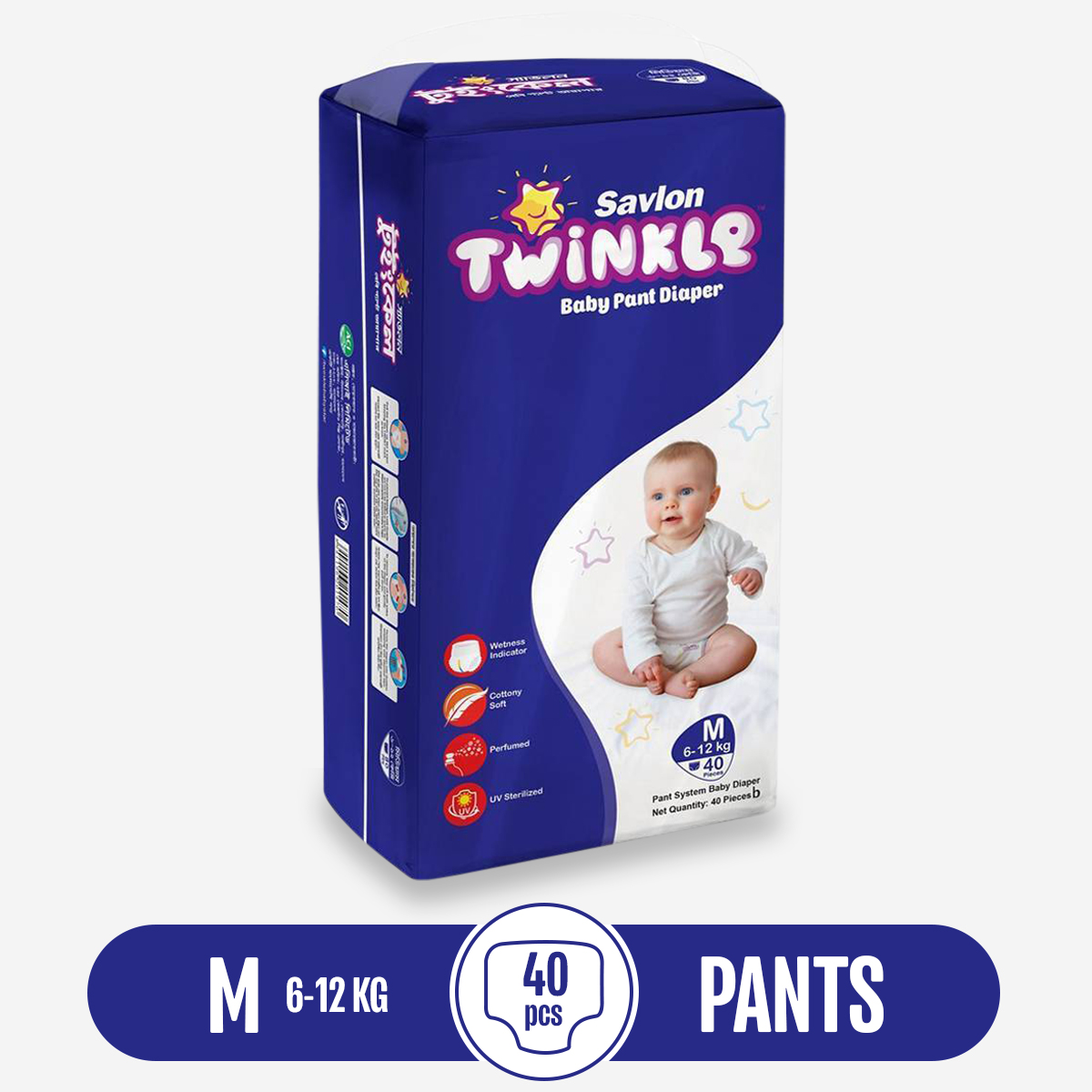 Picture of TwinkleBaby Diaper Pant M (6-12KG) 40Pcs