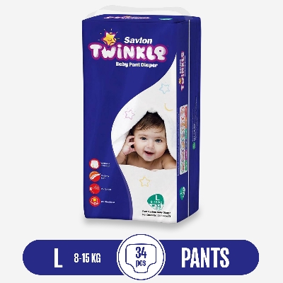 Picture of SAVLON Twinkle Baby Diaper Pant L (8-15kg)-34 pcs