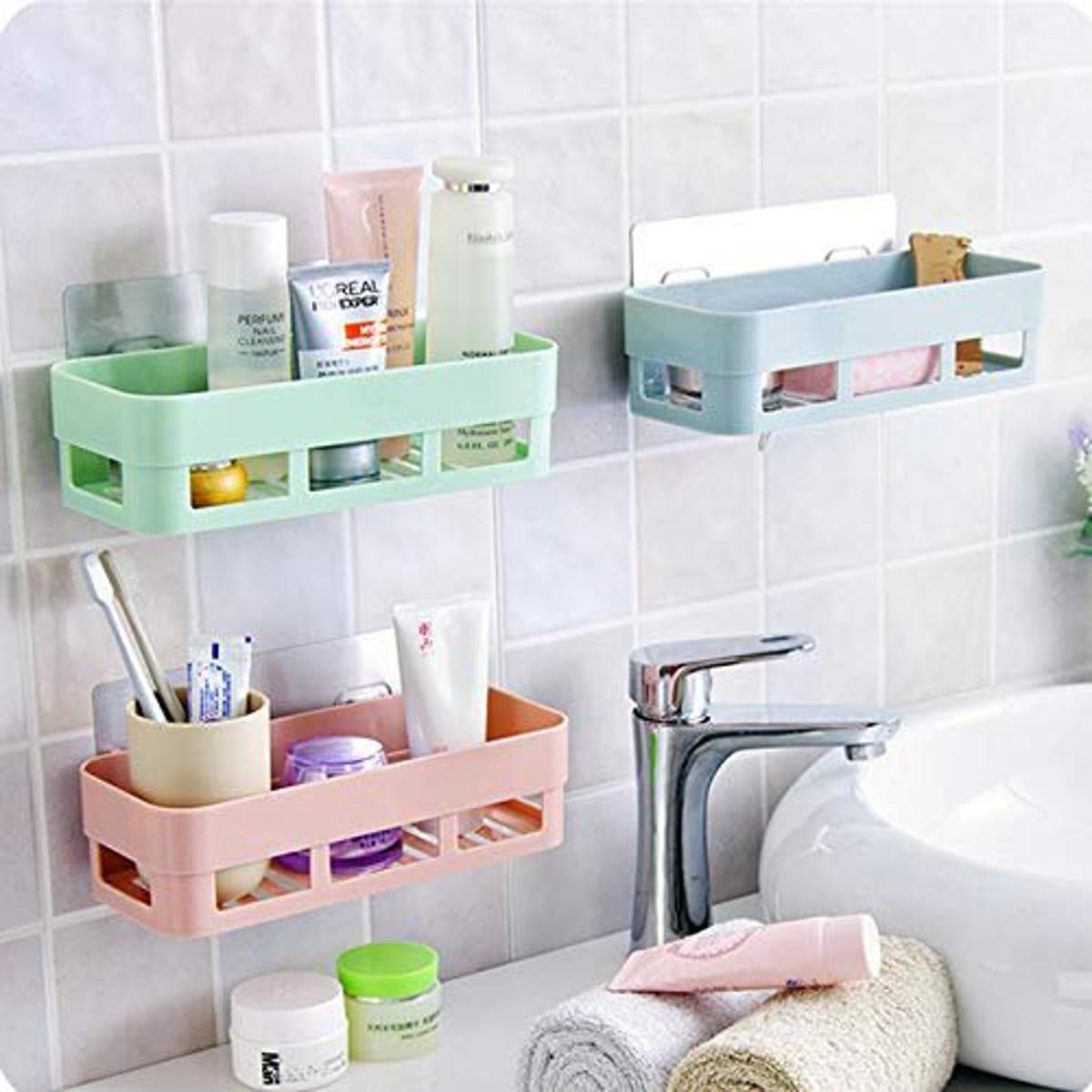 Picture of 3pcs Premium Quality Wall Hanging Plastic Kitchen and Bathroom Shelf