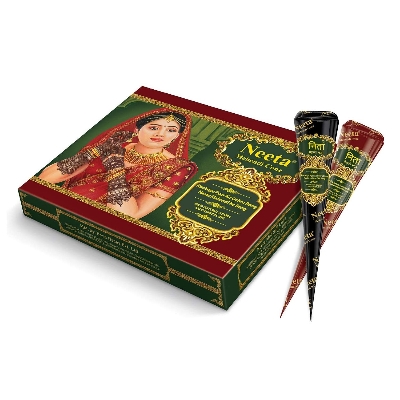 Picture of Neeta Natural Henna Mehandi Cone 6pis-Indian - mehedi design sticker paper