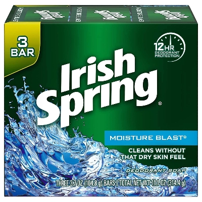 Picture of Irish Spring Moisture Blast Soap Bar 3Pics Pack- USA
