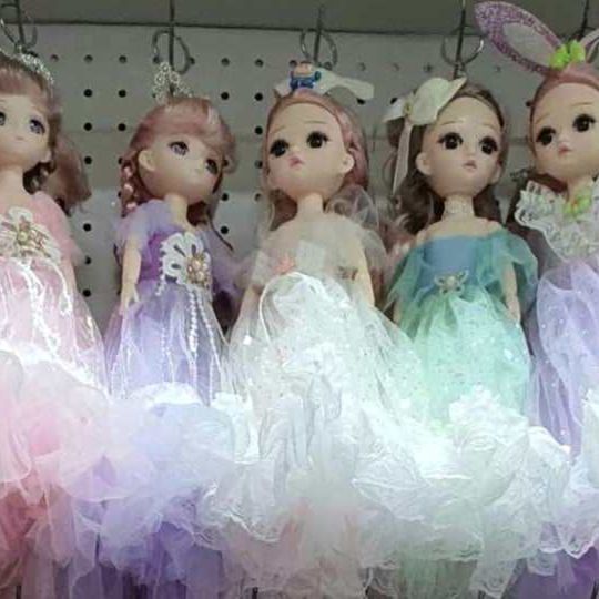 Picture of Disney Baby Doll Keychain Keyring for Girls -Stylish Key Ring Gift for Girls (Pack of 1 Doll, Assorted Color)