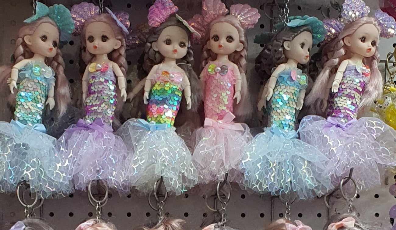 Picture of Baby Doll Keychain Keyring for Girls -Stylish Key Ring Gift for Girls (Pack of 1 Doll, Assorted Color)