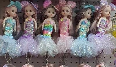 Picture of Baby Doll Keychain Keyring for Girls -Stylish Key Ring Gift for Girls (Pack of 1 Doll, Assorted Color)