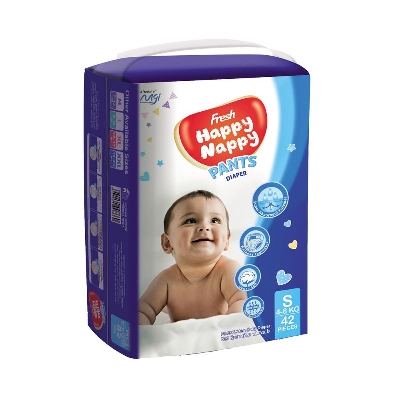 Picture of Happy Nappy S Size (42Pcs) Pant Style Baby Diapers For 4-8KG