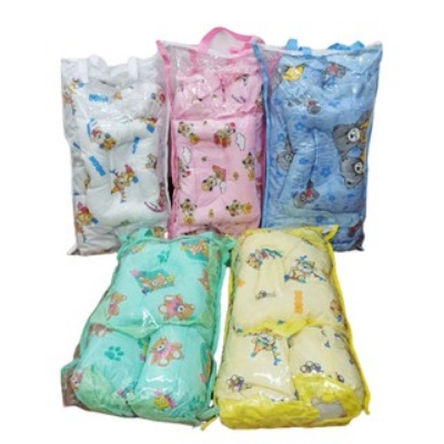 Picture of New Born Baby Pillow Set (3 Pieces)-Multicolor