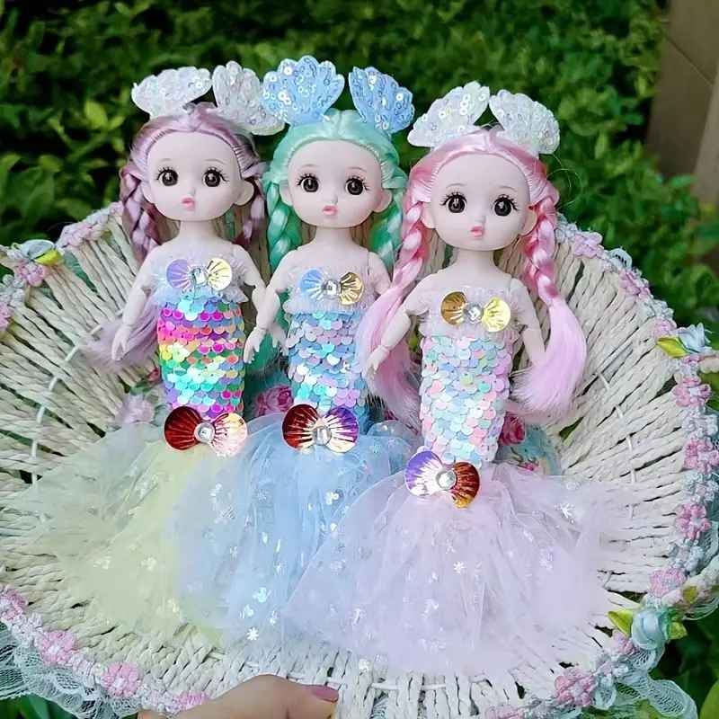 Picture of Sweet Mermaid Baby Keychain Key Ring -Stylish Key Ring Gift for Girls (Pack of 1 Doll, Assorted Color)