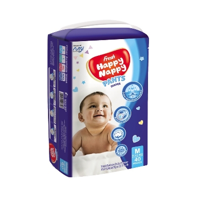 Picture of Fresh Happy Nappy Pant Diaper 7-12 KG (M Size) 40 Pcs