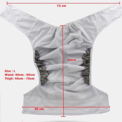 Picture of Belt System Washable Adult Diaper With 2 pics Pad for Special Child or Adult Parents Size M : (26 - 30 Waists)