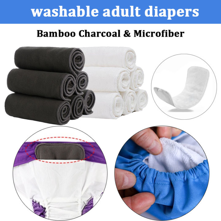 Picture of Belt System Washable Adult Diaper With 2 pics Pad for Special Child or Adult Parents Size M : (26 - 30 Waists)