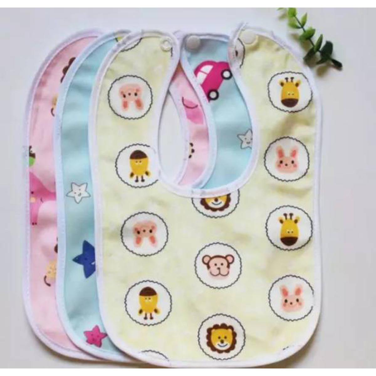 Picture of 3 Pieces Combo Pack of Baby Bibs for Newborn Baby - Multicolor (Small)