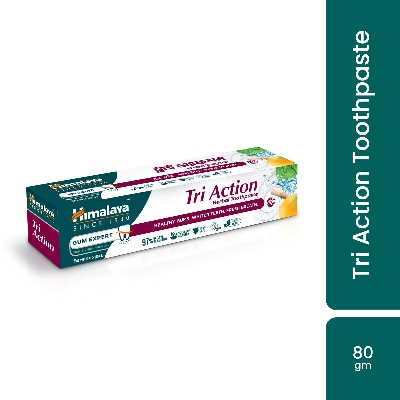 Picture of Himalaya Tri Action Herbal Toothpaste -80gm