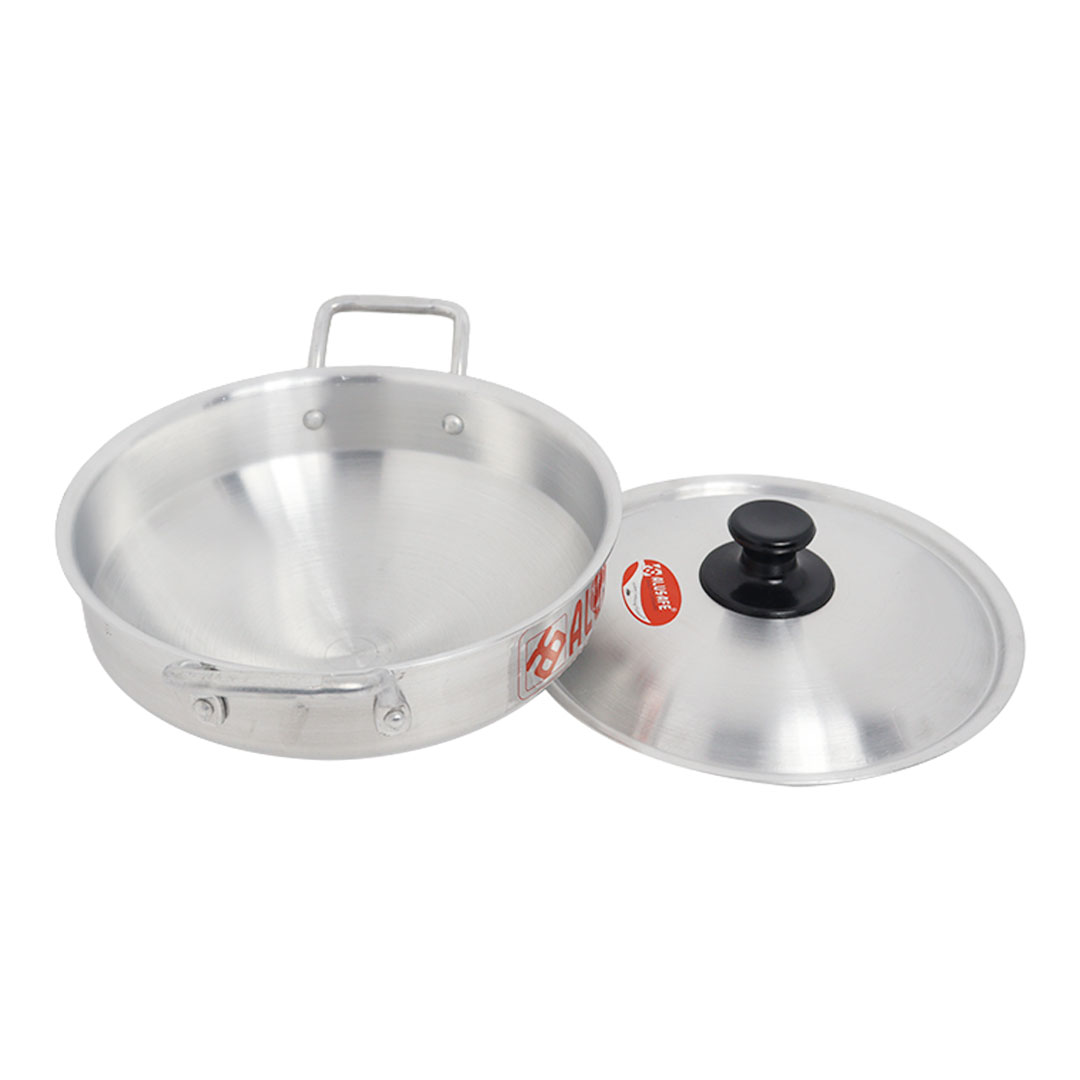 Picture of Alusafe Aluminum Oval Wokpan With Lid 28X9 Cm - Versatile Wokpan For Cooking Delicious Meals