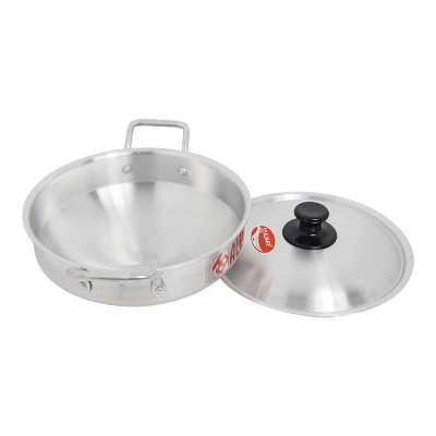 Picture of Alusafe Aluminum Oval Wokpan With Lid 28X9 Cm - Versatile Wokpan For Cooking Delicious Meals