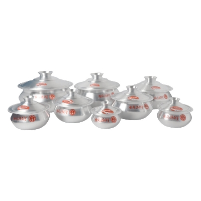 Picture of Aluminium Tarkari Hari With Aluminium Lid 9 inch ( 23x10 cm)