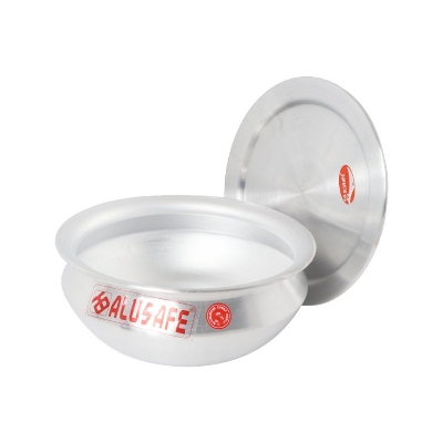 Picture of Alusafe Aluminium Tarkari Hari With Lid 18 Inch ( 45*20 cm)