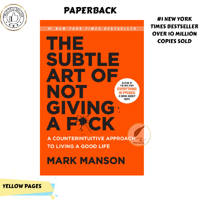 Picture of THE SUBTLE ART OF NOT GIVING A FCK by Mark Manson - Yellow - Paperback