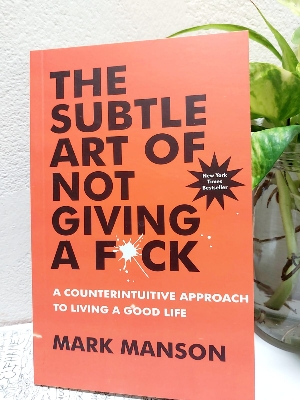 Picture of THE SUBTLE ART OF NOT GIVING A FCK by Mark Manson - Yellow - Paperback