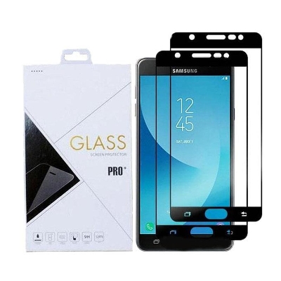 Picture of Galaxy J7 max Tempered Glass Screen Protector Full-Black