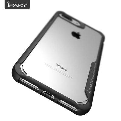 Picture of Ipaky for Iphone 7 / Iphone 8 Hybrid Back Case - Black And Transparent