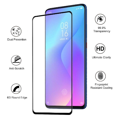 Picture of 6d Glass for Xiaomi Redmi K20 / Redmi K20 Pro Screen Protector 9H full black Picture of 6d Glass for Xiaomi Redmi K20 / Redmi K20 Pro Screen Protector 9H full black