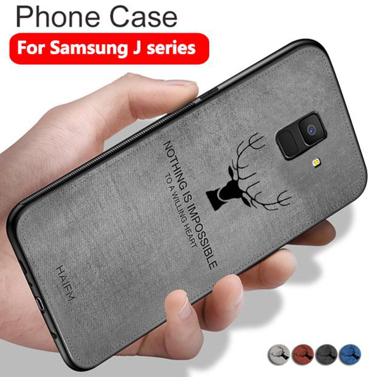 Picture of Samsung Galaxy J5 Deer Case Luxury Soft Fabric+Pu Leather Hybrid Case Cover
