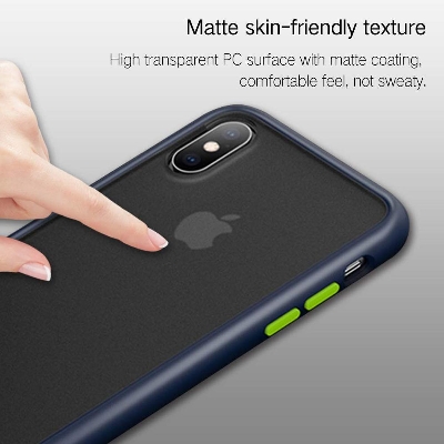 Picture of For Iphone XS Max Matt Case Black And Blue Colour Available