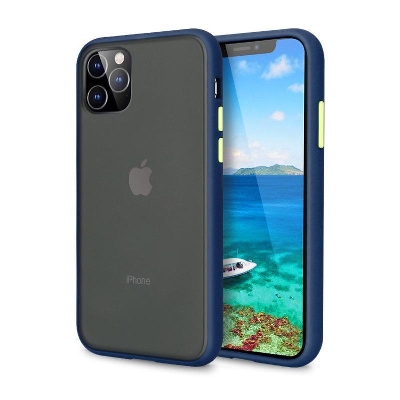 Picture of For Iphone 11 Pro Matt Case Black And Blue Colour Available