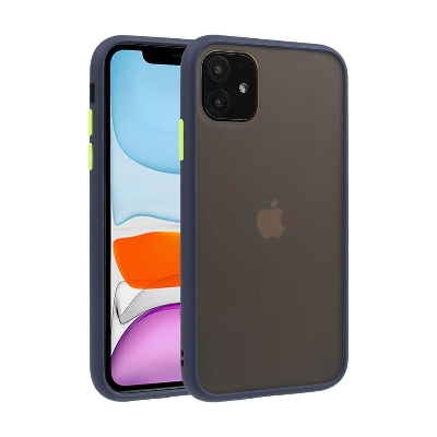 Picture of For Iphone 11 Matt Case Black And Blue Colour Available