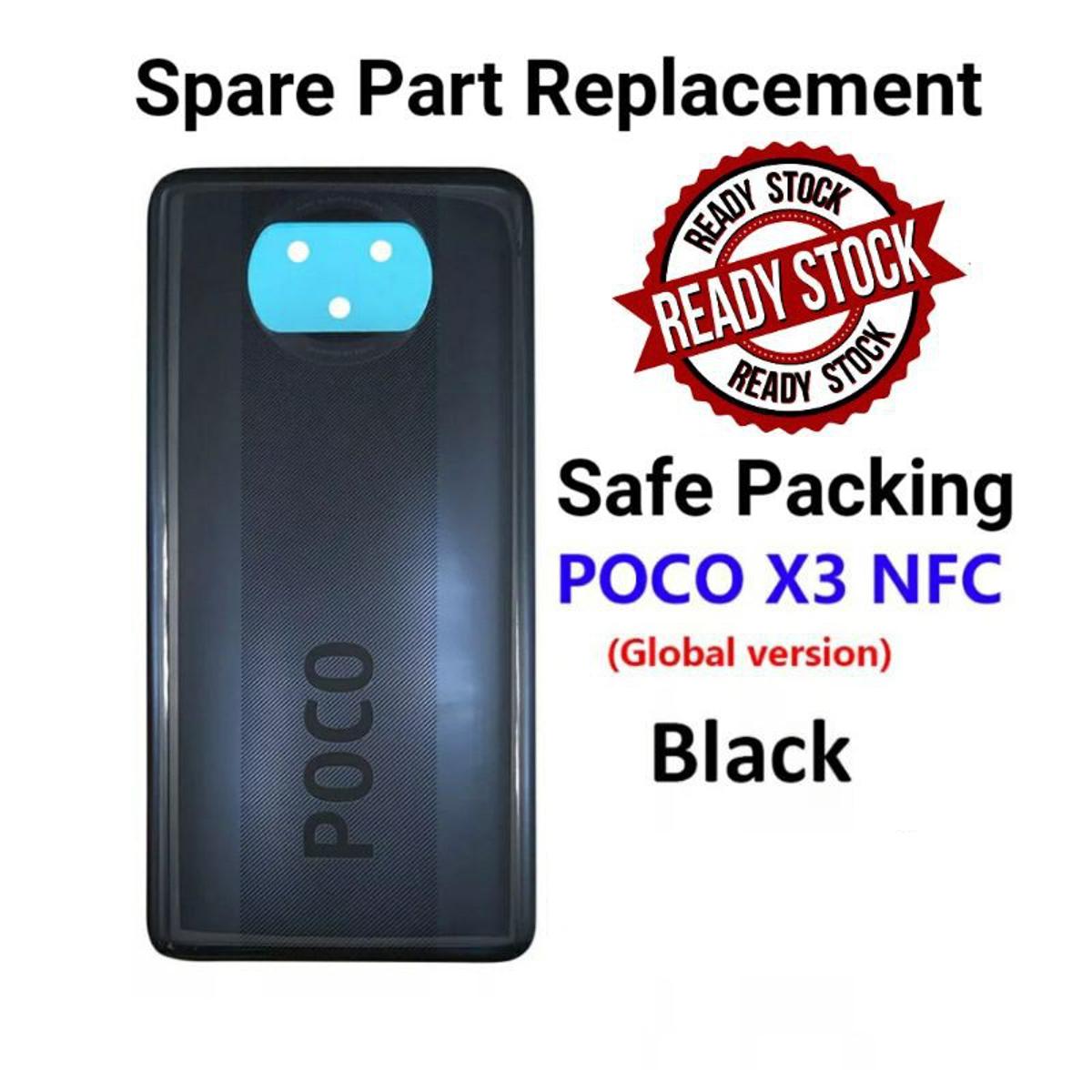 Picture of Backsheel for Xiaomi Poco X3 & Poco X3 NFC Replacement Back Battery Cover For Xiaomi Mi Redmi Poco X3 X3 NFCBack Rear Glass Case - Phone - Camera (Back Case Cover For Smartphone)