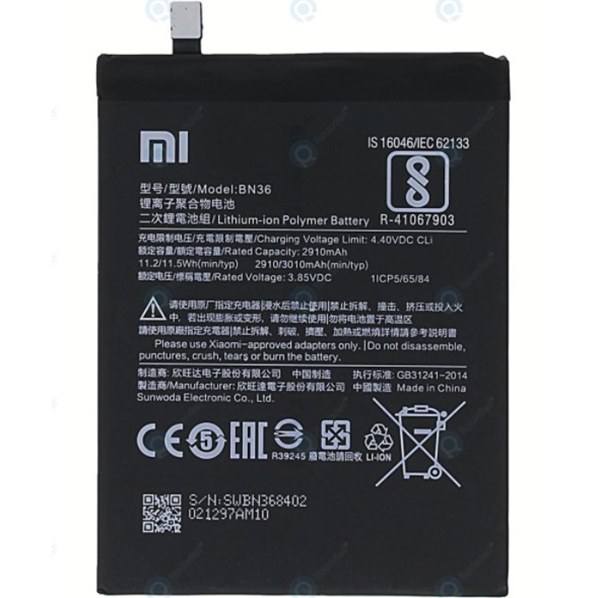 Picture of Mobile Battery BN36 For Xiaomi