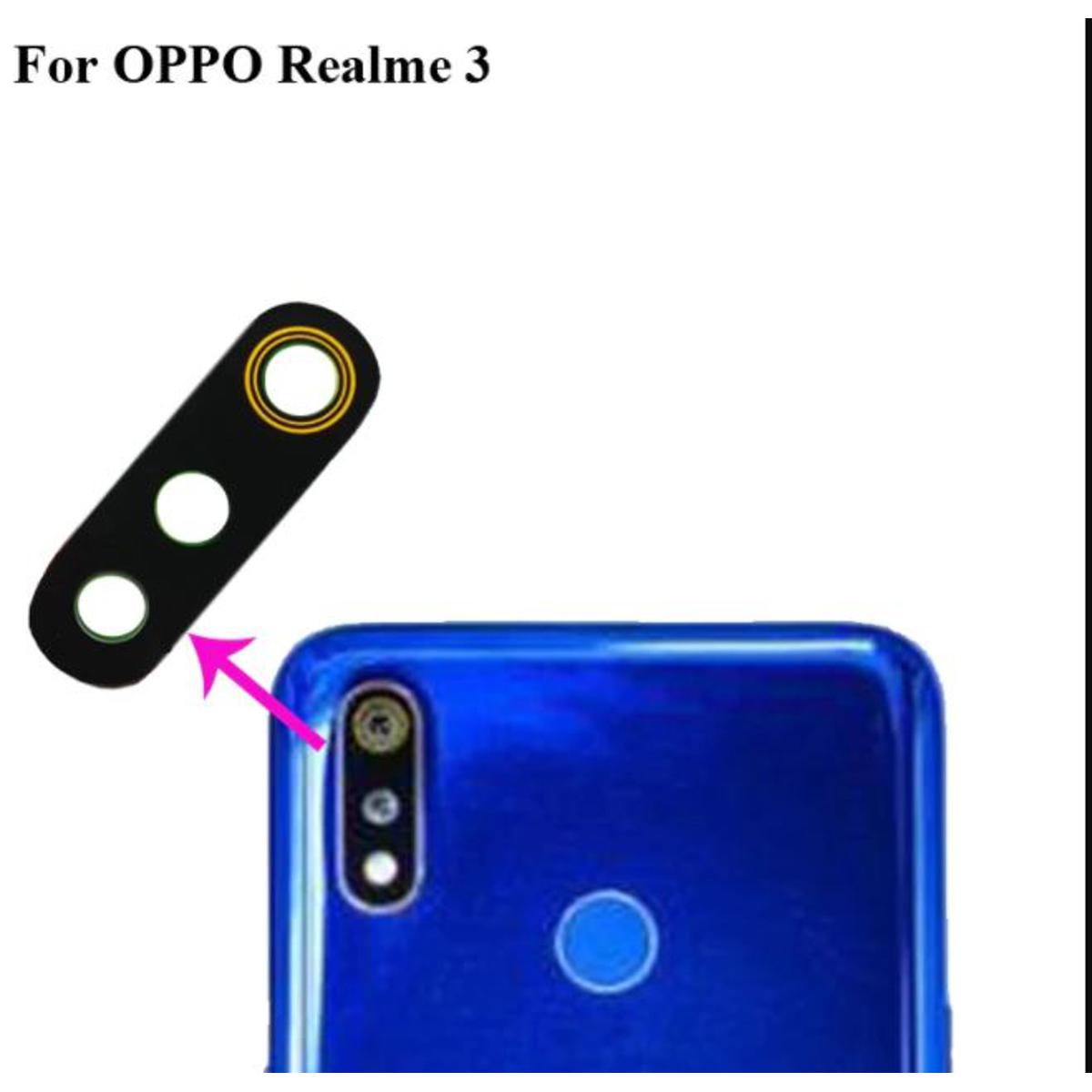 Picture of for OPPO Realme 3/ Realme 3 Pro Camera Main Glass Replacement Glass Slide, Glass Replacement Replace Objective Lens BACK Camera Rear Camera