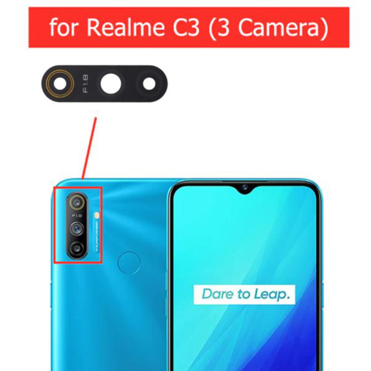 Picture of for OPPO Realme C3 Camera Main Glass Replacement Glass Slide, Glass Replacement Replace Objective Lens BACK Camera Rear Camera