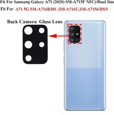 Picture of for SAMSUNG Galaxy A71 Camera Main Glass Replacement Glass Slide, Glass Replacement Replace Objective Lens BACK Camera Rear Camera