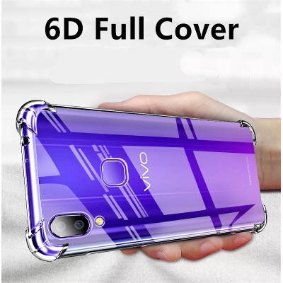 Picture of For Vivo Y95 Transparent 6D Crystal silicone Bumper case antiShock corner Clear back cover Picture of For Vivo Y95 Transparent 6D Crystal silicone Bumper case antiShock corner Clear back cover