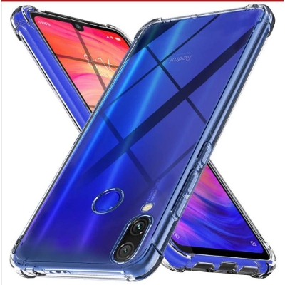 Picture of For Xiaomi Redmi 7 Transparent 6D Crystal silicone Bumper case antiShock corner Clear back cover